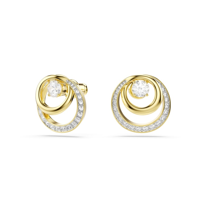 Swarovski Clous d'oreilles Hyperbola Ronde Plaqué or - 5740407