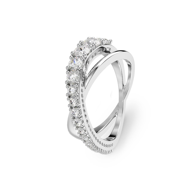 Swarovski Hyperbola Ring Mixed cuts Rhodium plated - M5714956