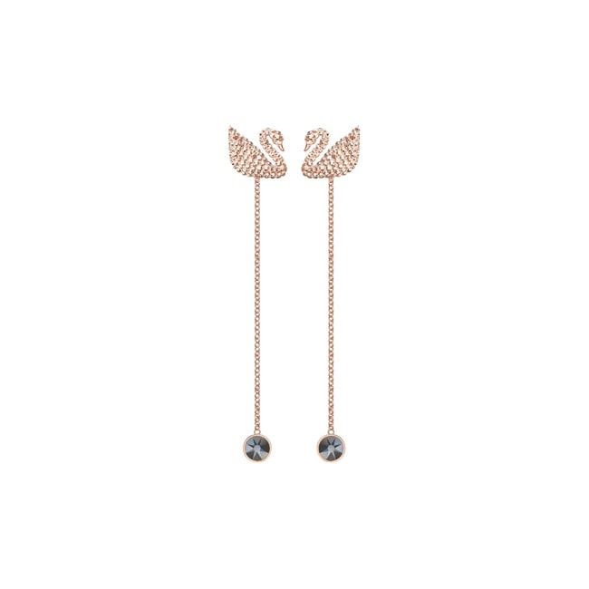 Swarovski Iconic Swan Ohrstecker, rosé vergoldet - 5373164