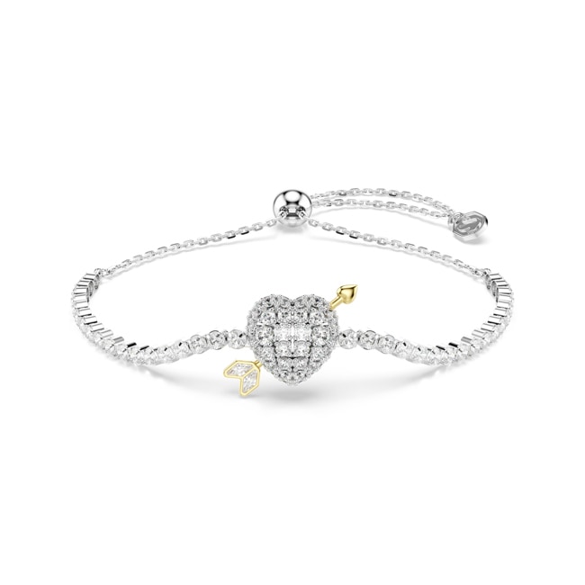 Swarovski Idyllia Bracelet Heart with Arrow White Blanc rhodié - 5742022