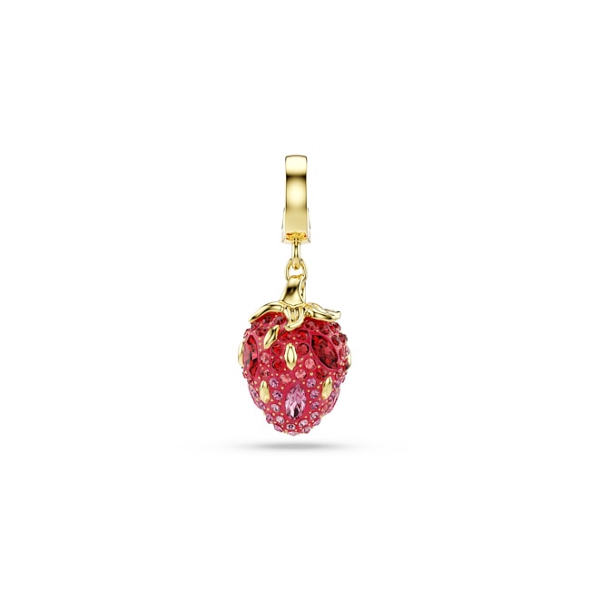 Swarovski Idyllia Charm Anhänger Erdbeere Rot vergoldet - 5743136