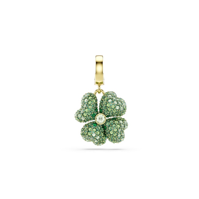 Swarovski Idyllia Charm Anhänger Glücksklee Grün vergoldet - 5743130