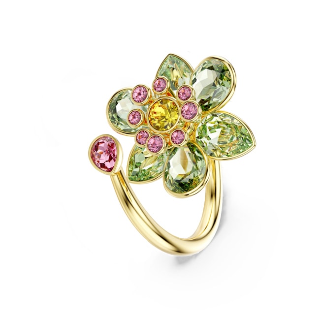 Swarovski Idyllia Offener Ring Blume Grün vergoldet Swarovski Idyllia Offener Ring Blume Grün vergoldet - M5721598