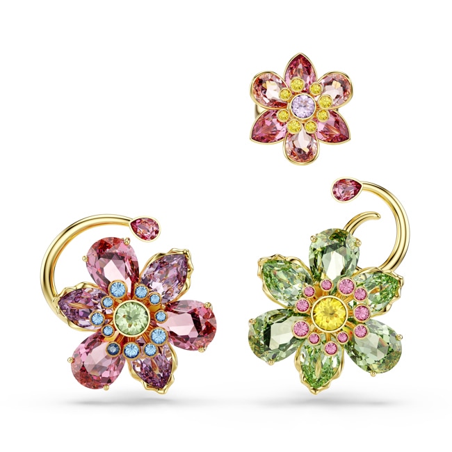 Swarovski Idyllia Ohrring-Set Blumen Mehrfarbig vergoldet - 5709026