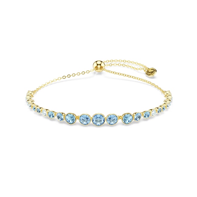 Swarovski Bracelet Imber Ronde Bleu Plaqué or - 5757824