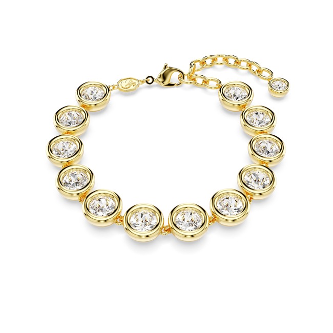 Swarovski Imber bracelet, Round cut, White, Gold-tone plated - 5682586