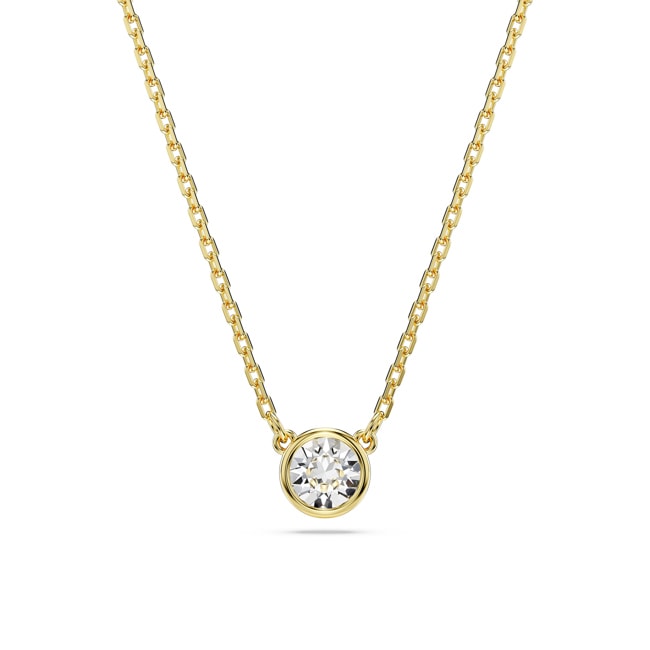 Swarovski Imber Collier Rundschliff, Weiss, Goldlegierungsschicht - 5684511