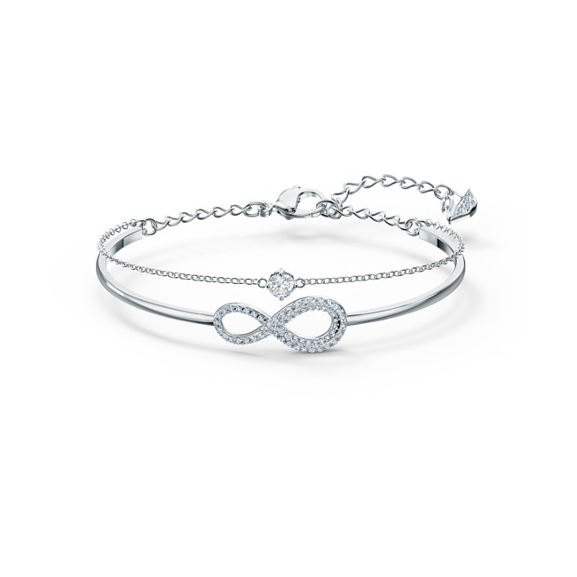 Swarovski Infinity Armreif, weiss, rhodiniert Swarovski Infinity Armreif, weiss, rhodiniert - 5520584