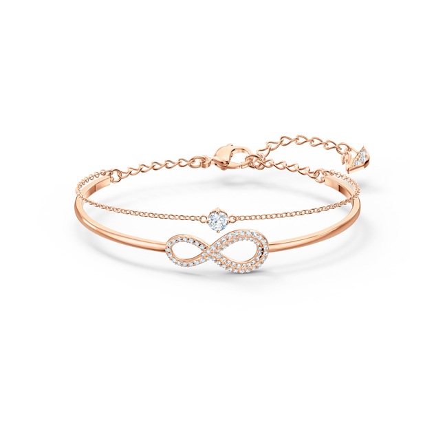 Swarovski Infinity Armreif, weiss, rosé vergoldet Swarovski Infinity Armreif, weiss, rosé vergoldet - 5518871