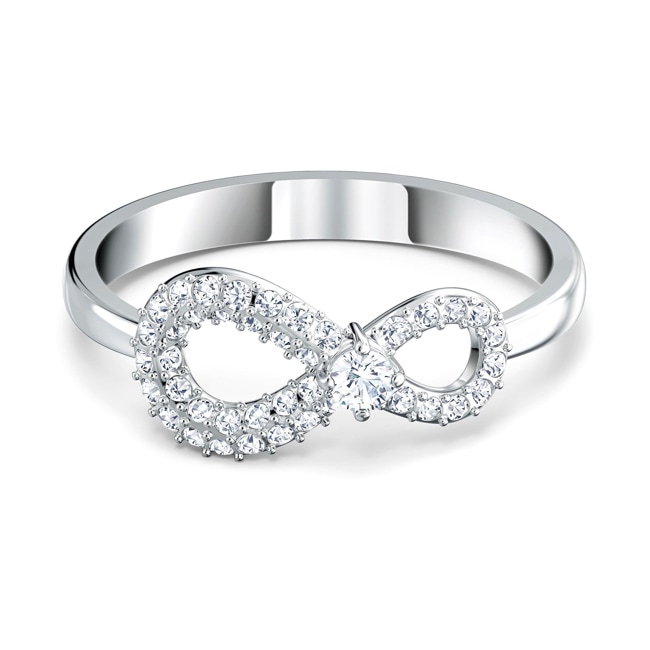 Swarovski Infinity Ring, weiss, rhodiniert - M5535410