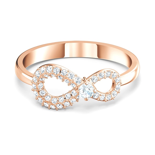 Swarovski Infinity Ring, weiss, rosé vergoldet - M5535405