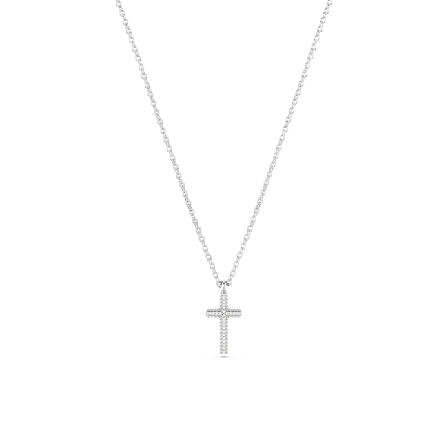 Swarovski Insigne Collier Pavé, Kreuz, Weiss, Rhodiniert - 5675577