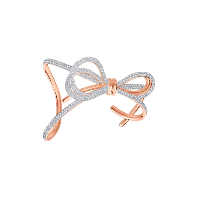 Swarovski Lifelong Bow Bangle, white, Metallmix - M5447088