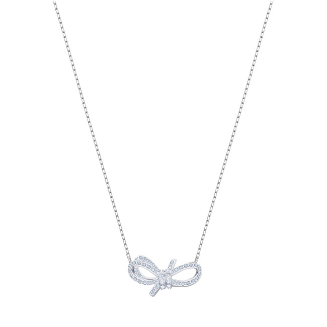 Swarovski Collier Lifelong Bow, blanc, métal rhodié - 5440643