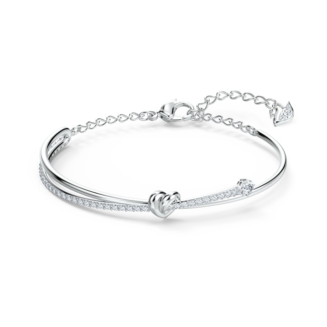 Swarovski Lifelong Heart Bangle, white, rhodium plated - 5517944