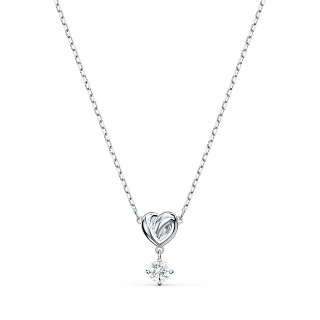 Swarovski Lifelong Heart necklace, white, rhodium plated - 5517928