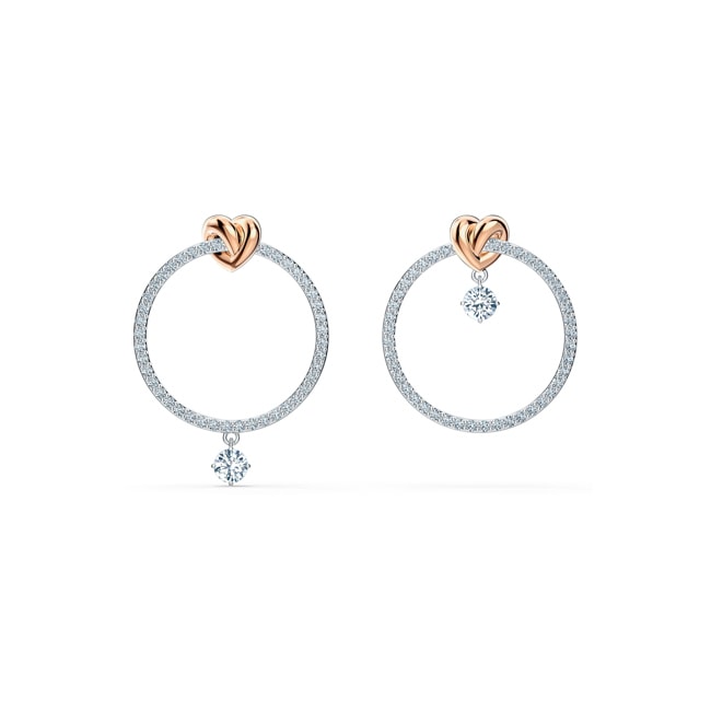 Swarovski Boucles d'oreilles Lifelong Heart, blanc, finition mix de métal - 5517933