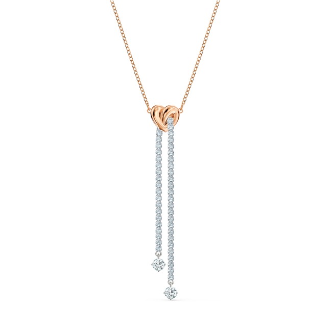 Swarovski Collier en Y Lifelong Heart, blanc, finition mix de métal - 5517952