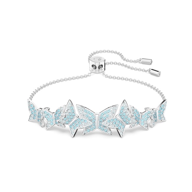 Swarovski Lilia bracelet Butterfly, blue, rhodium plated - 5662184