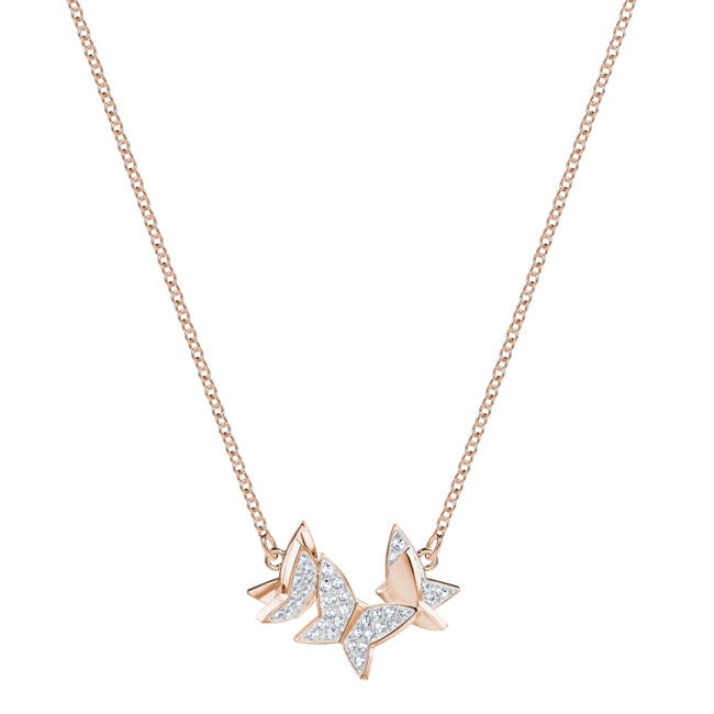 Swarovski Collier Lilia, blanc, métal doré rose - 5382366