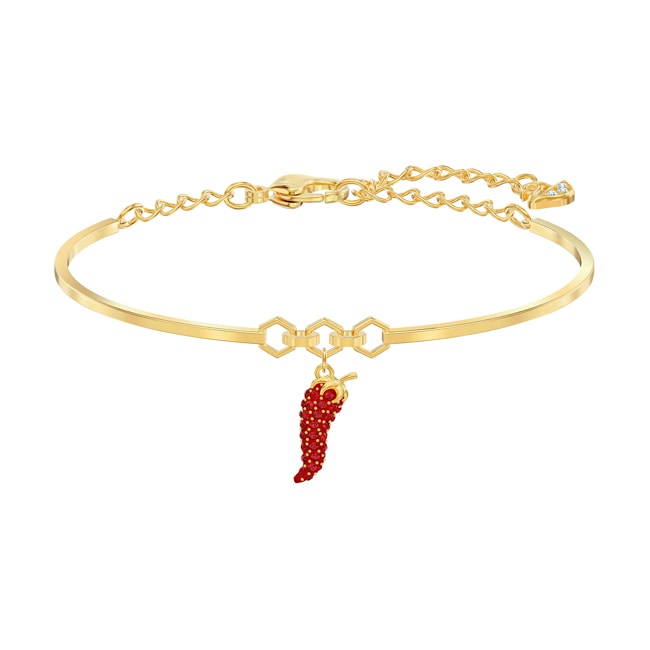 Swarovski Bracelet-jonc Lisabel Pepper, rouge, métal doré - 5498810
