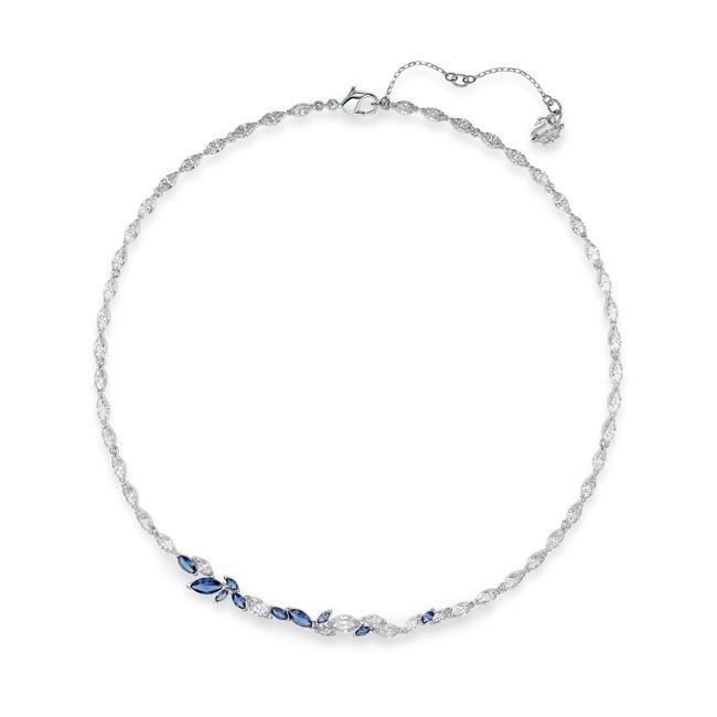 Swarovski Collier Louison, bleu, métal rhodié - 5536547