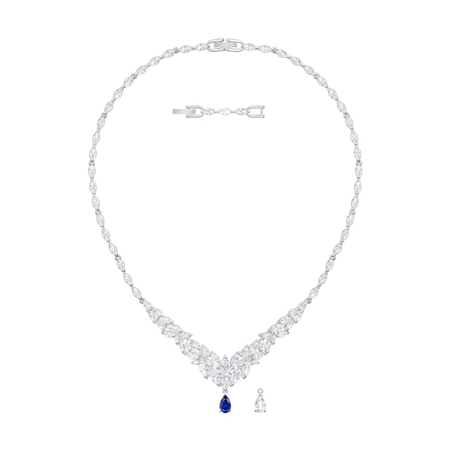Swarovski Louison necklace, white, rhodium plated - 5419234