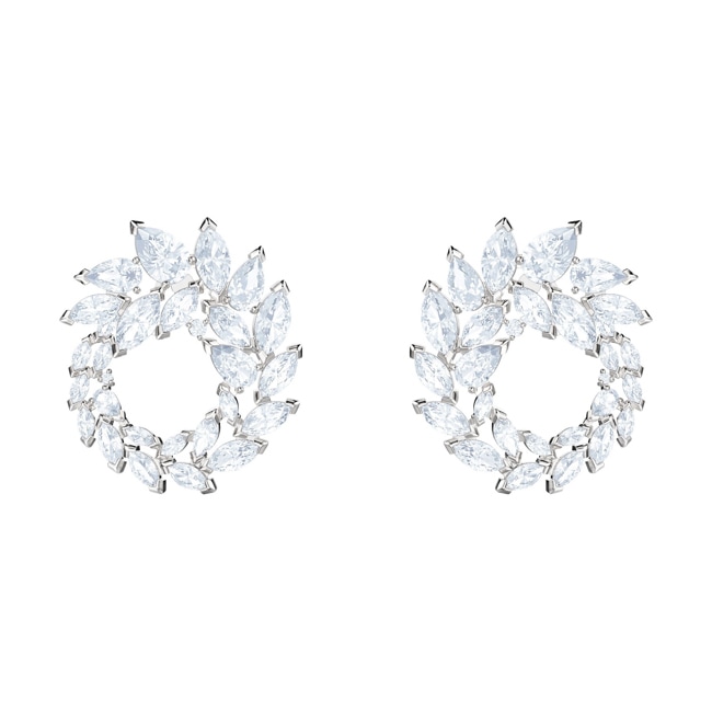 Swarovski Louison earrings, white, rhodium plated - 5419245