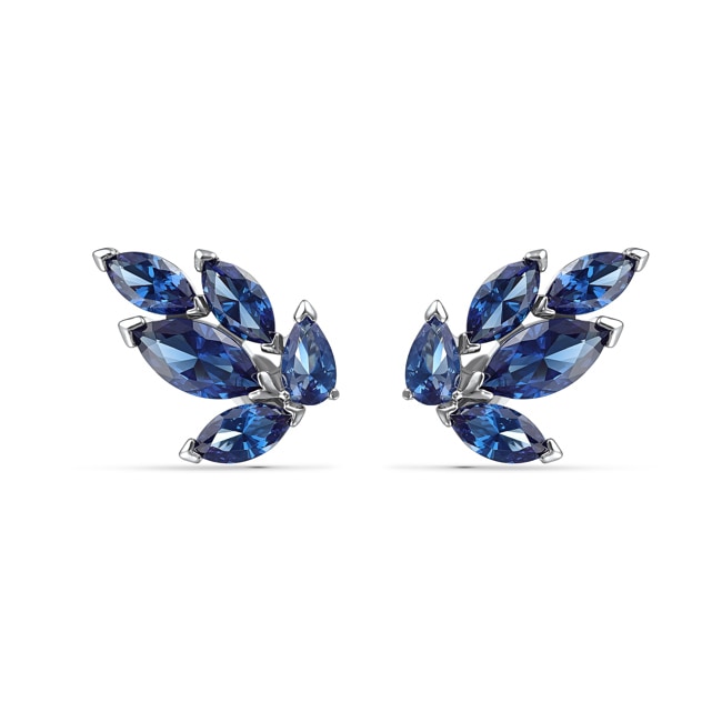 Swarovski Louison Ohrstecker, blau, rhodiniert - 5536549