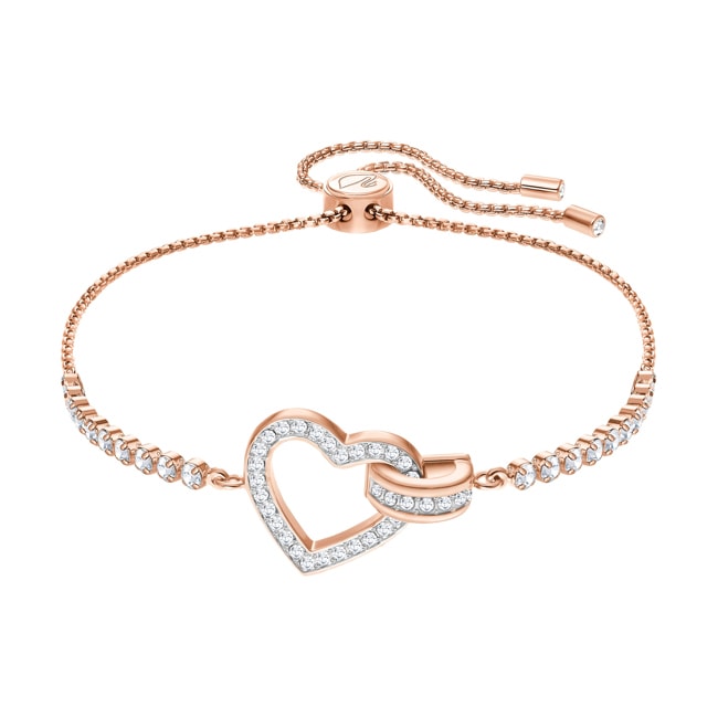 Swarovski Lovely bracelet, white, pink gold plated - 5368541