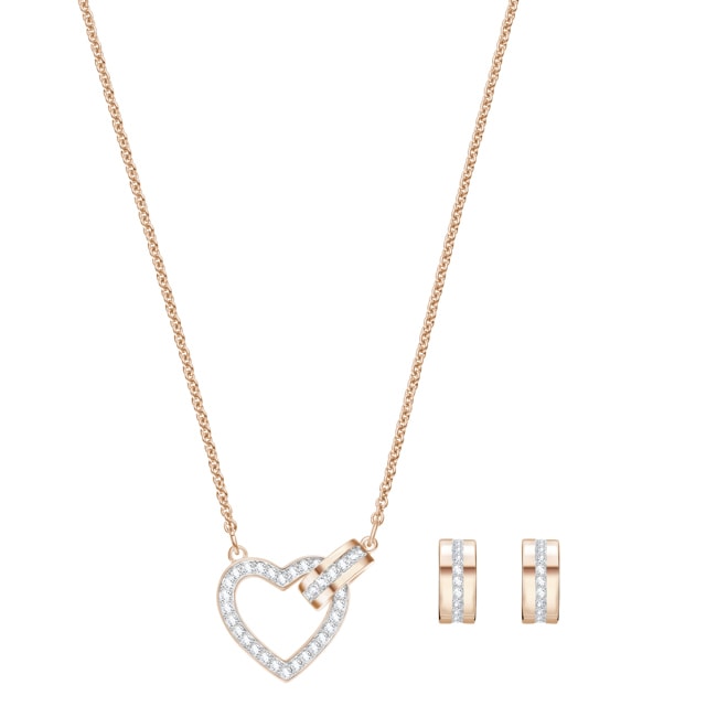 Swarovski Lovely Set | necklace with Creoles - 5380718