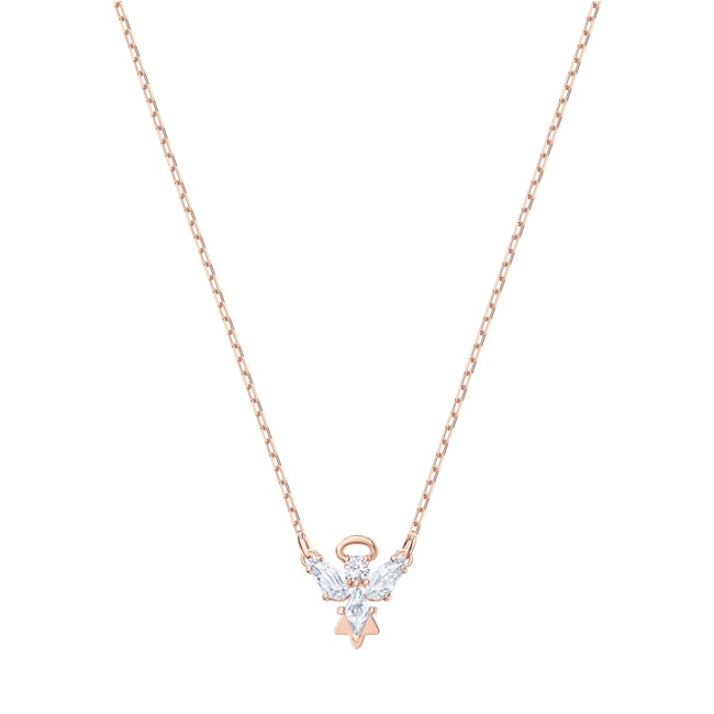 Swarovski Collier Magic Angel, blanc, métal doré rose - 5498966