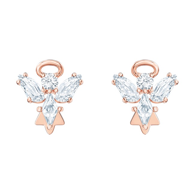 Swarovski Magic Angel earring, white, pink gold plated - 5498971