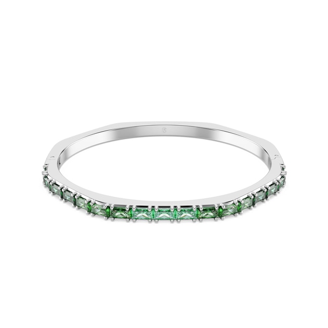 Swarovski Matrix Bangle Baguette Green Rhodium plated - M5708110