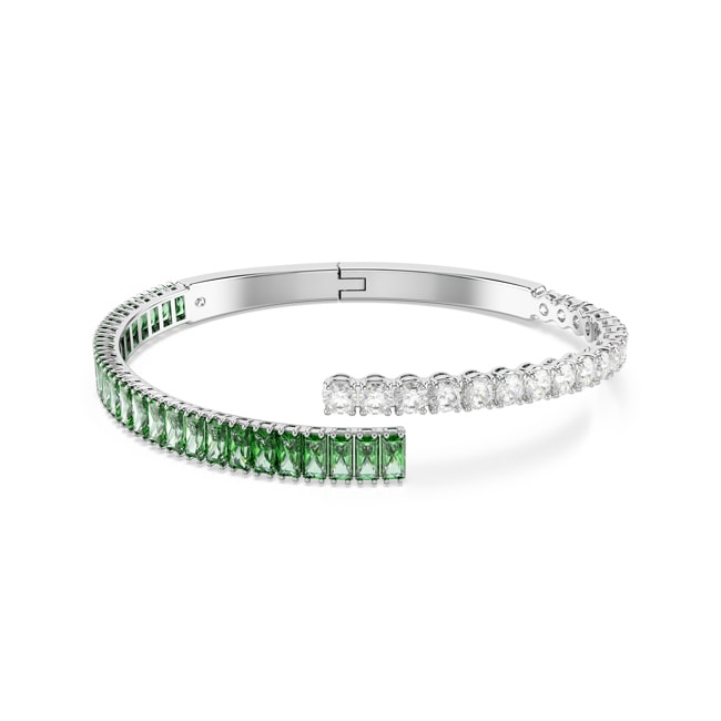 Swarovski Matrix Bangle Green Rhodium plated - M5722461