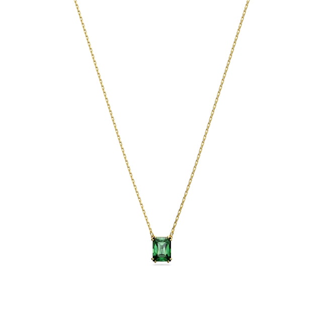 Swarovski Matrix Collier Rechteckschliff, Grün, Goldlegierungsschicht - 5677141