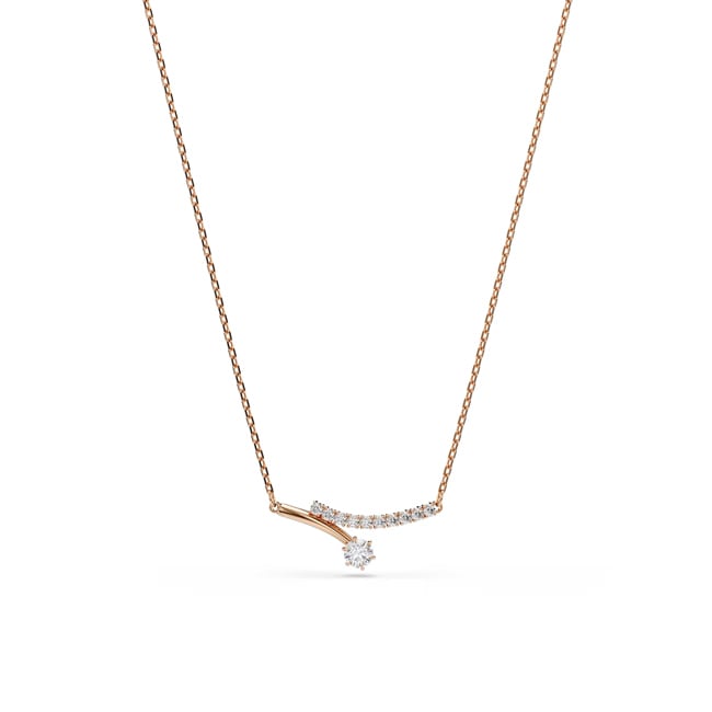 Swarovski Matrix Collier Rund Weiss rosé vergoldet - 5763823