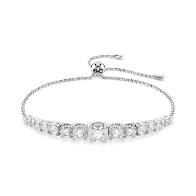Swarovski Matrix Gradient Bracelet Round White Rhodium plated - 5690677