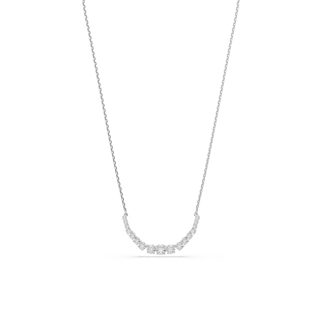Swarovski Matrix Gradient Necklace Round White Rhodium plated - 5705396