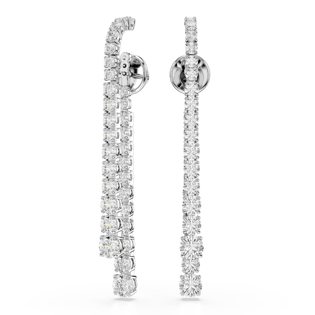 Swarovski Pendants d'oreilles Matrix Gradient Ronde Blanc rhodié - 5709257