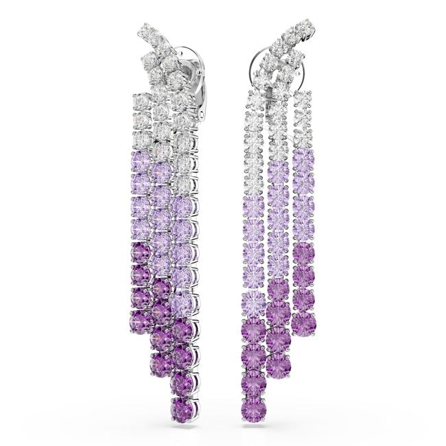 Swarovski Matrix Gradient Ohrclips Rund Violett rhodiniert - 5705831