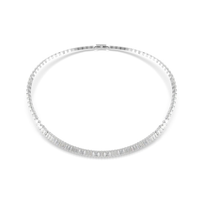 Swarovski Matrix Halskette Baguette Weiss rhodiniert - 5727111