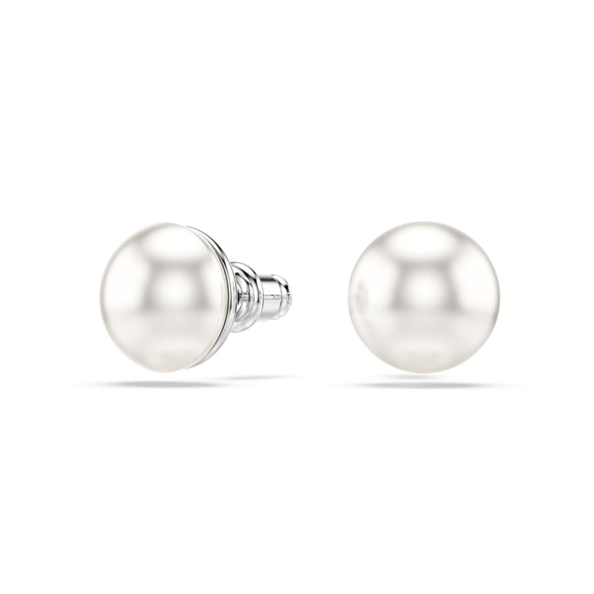Swarovski Matrix Ohrstecker Kristallperlen Weiss rhodiniert - 5747752