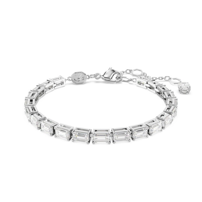 Swarovski Matrix Tennis Bracelet Baguette Rhodium plated - 5707200