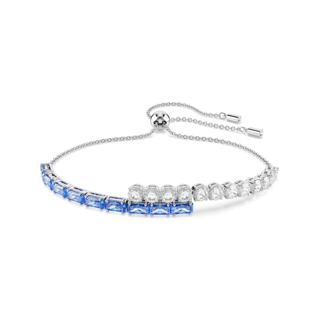 Swarovski Matrix Tennis Armband Blau rhodiniert - 5732266