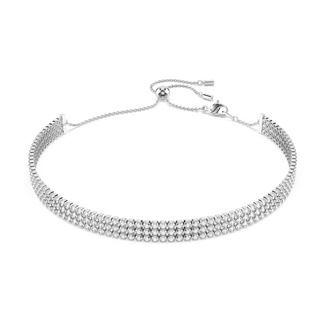 Swarovski Matrix Tennis Choker Rund Weiss rhodiniert - 5685755