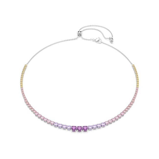 Swarovski Matrix Tennis Halskette Mehrfarbig rhodiniert - 5751196