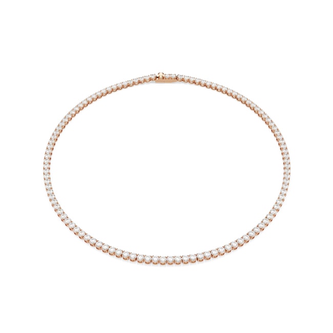 Swarovski Collier Tennis Matrix Ronde Blanc Plaqué or rosé - 5764194