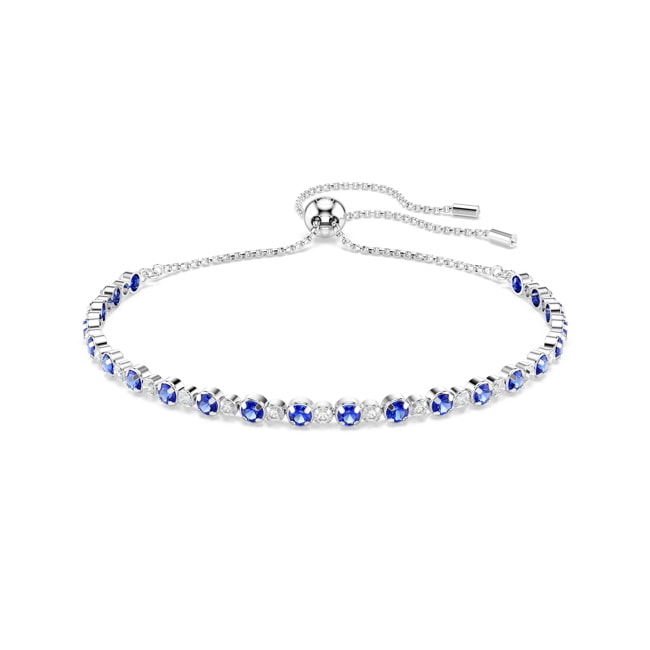 Swarovski Matrix Tennis Bracelet Blue Rhodium plated - 5725854