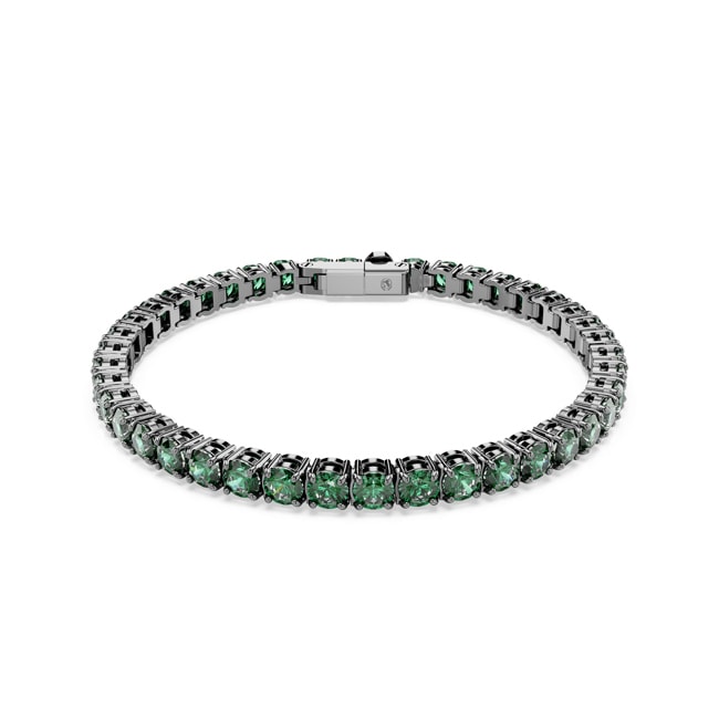 Swarovski Matrix Tennisarmband Grün rutheniert - M5743446